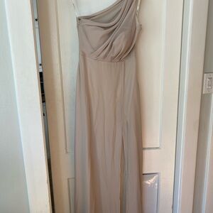 Birdy Grey One-Shoulder Tan Dress